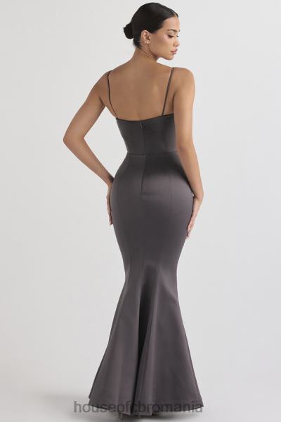 nunti House of CB rochie din satin violette shadow coada de pește X4F681152