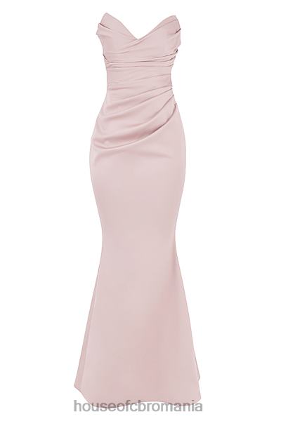 nunti House of CB rochie fără bretele din satin blush fleur X4F681146