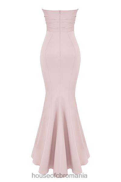 nunti House of CB rochie fără bretele din satin blush fleur X4F681146