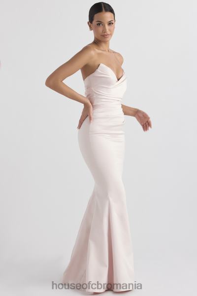 nunti House of CB rochie fără bretele din satin blush fleur X4F681146