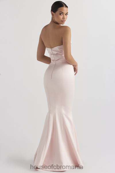 nunti House of CB rochie fără bretele din satin blush fleur X4F681146