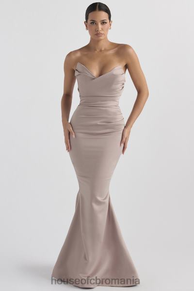 nunti House of CB rochie fără bretele din satin fleur ciuperci X4F681148