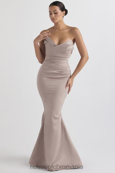 nunti House of CB rochie fără bretele din satin fleur ciuperci X4F681148