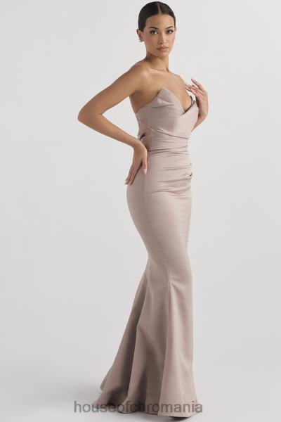 nunti House of CB rochie fără bretele din satin fleur ciuperci X4F681148