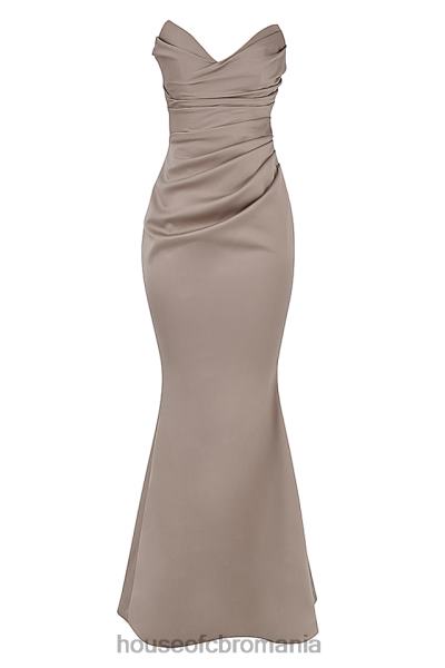 nunti House of CB rochie fără bretele din satin fleur ciuperci X4F681148