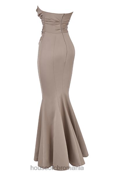 nunti House of CB rochie fără bretele din satin fleur ciuperci X4F681148