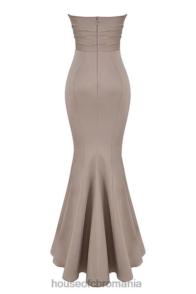 nunti House of CB rochie fără bretele din satin fleur ciuperci X4F681148