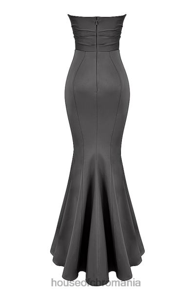 nunti House of CB rochie fără bretele din satin fleur shadow X4F681151