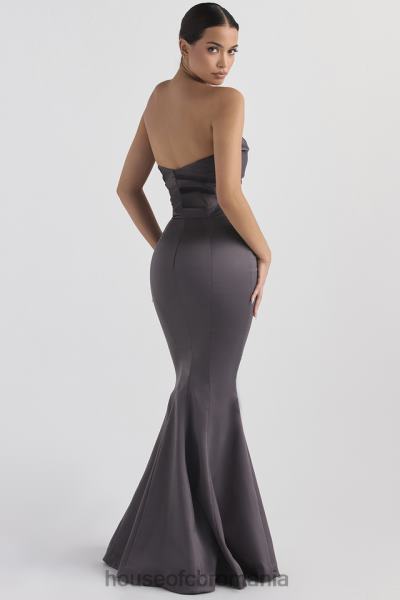 nunti House of CB rochie fără bretele din satin fleur shadow X4F681151