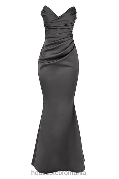 nunti House of CB rochie fără bretele din satin fleur shadow X4F681151