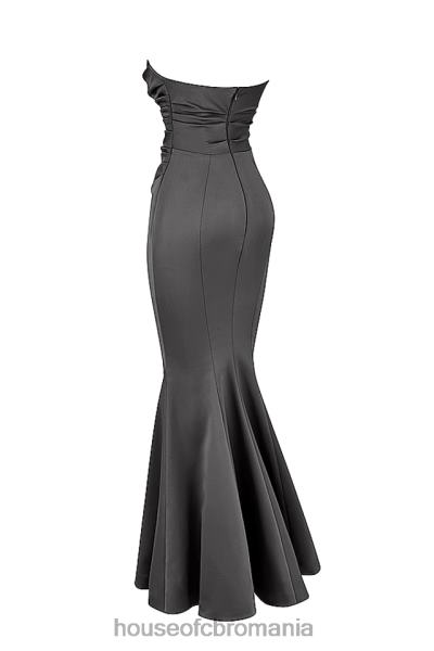 nunti House of CB rochie fără bretele din satin fleur shadow X4F681151
