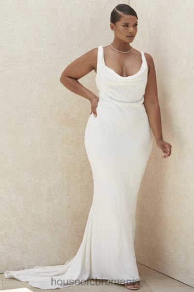 nunti House of CB Rochie de mireasa odette ivory drapat pe spate - editie limitata X4F681162