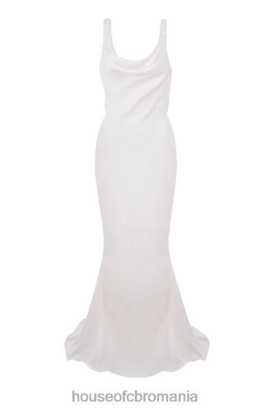 nunti House of CB Rochie de mireasa odette ivory drapat pe spate - editie limitata X4F681162