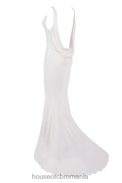 nunti House of CB Rochie de mireasa odette ivory drapat pe spate - editie limitata X4F681162