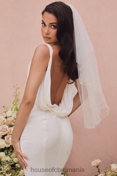 nunti House of CB Rochie de mireasa odette ivory drapat pe spate - editie limitata X4F681162