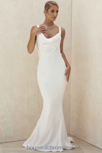 nunti House of CB Rochie de mireasa odette ivory drapat pe spate - editie limitata X4F681162