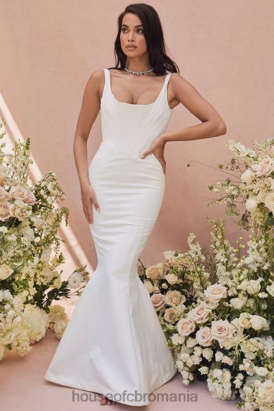 nunti House of CB Rochie de mireasa sirena din satin fildes estelle - editie limitata X4F681159