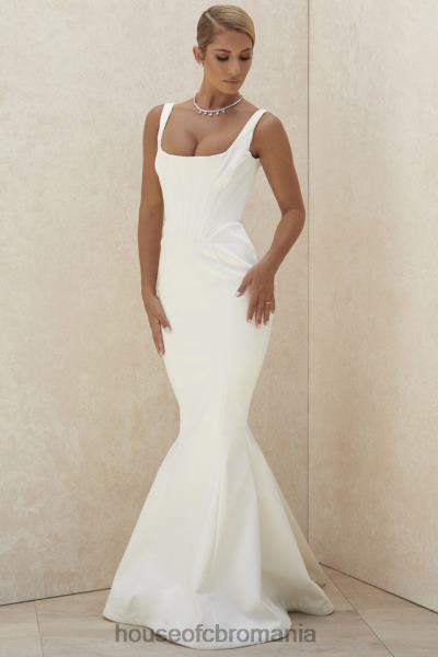 nunti House of CB Rochie de mireasa sirena din satin fildes estelle - editie limitata X4F681159