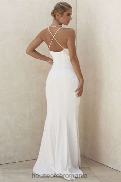 nunti House of CB rochie de mireasa cu bretele gigi ivory - editie limitata X4F681163