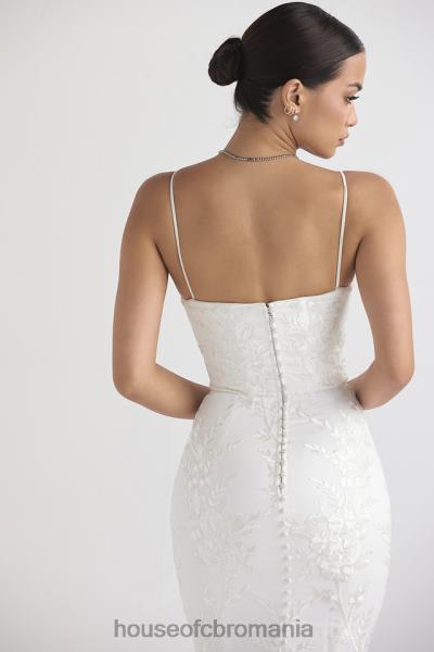 nunti House of CB rochie de mireasa din dantela alba solene X4F681142