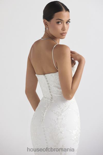 nunti House of CB rochie de mireasa din dantela alba solene X4F681142