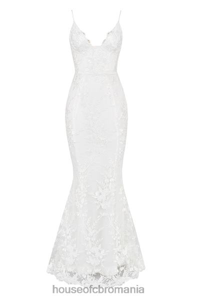 nunti House of CB rochie de mireasa din dantela alba solene X4F681142