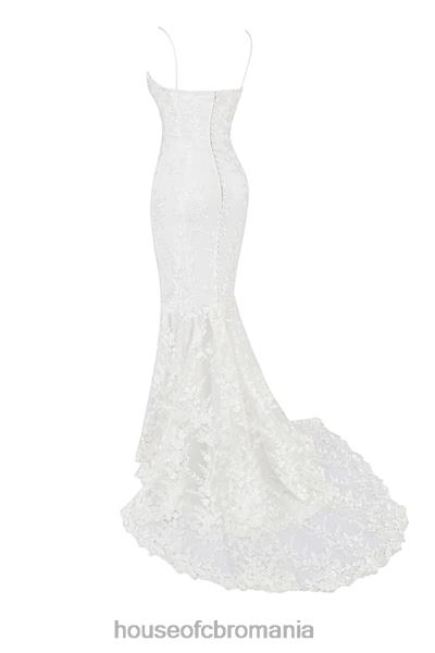 nunti House of CB rochie de mireasa din dantela alba solene X4F681142