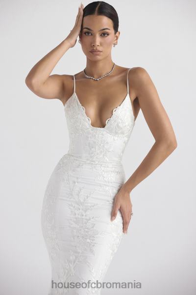 nunti House of CB rochie de mireasa din dantela alba solene X4F681142
