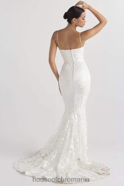 nunti House of CB rochie de mireasa din dantela alba solene X4F681142