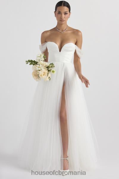 nunti House of CB rochie de mireasa din tul alb de poveste X4F681138