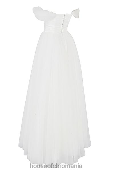 nunti House of CB rochie de mireasa din tul alb de poveste X4F681138