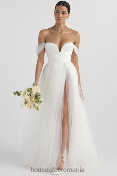 nunti House of CB rochie de mireasa din tul alb de poveste X4F681138