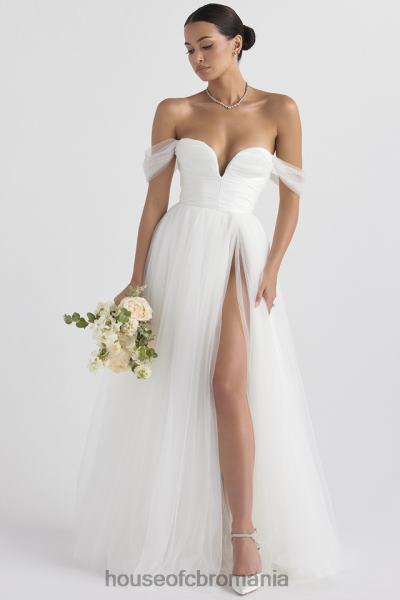 nunti House of CB rochie de mireasa din tul alb de poveste X4F681138