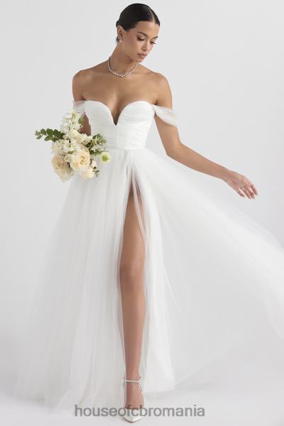 nunti House of CB rochie de mireasa din tul alb de poveste X4F681138
