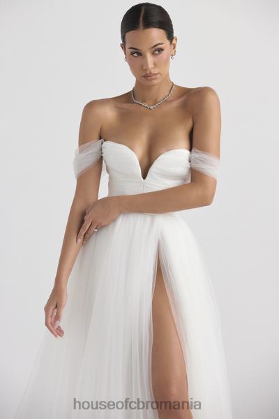 nunti House of CB rochie de mireasa din tul alb de poveste X4F681138