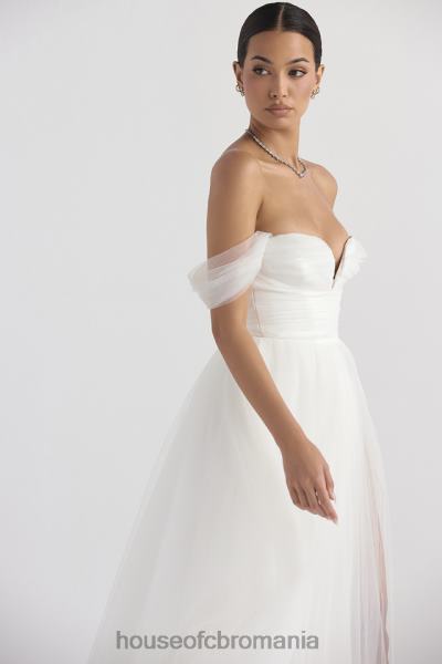 nunti House of CB rochie de mireasa din tul alb de poveste X4F681138