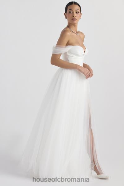 nunti House of CB rochie de mireasa din tul alb de poveste X4F681138