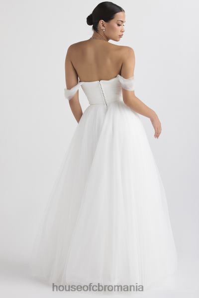 nunti House of CB rochie de mireasa din tul alb de poveste X4F681138