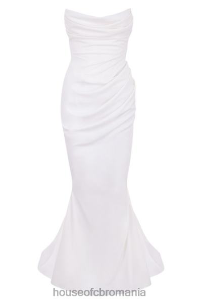 nunti House of CB rochie de mireasa fara bretele drapata ivoire esmee - editie limitata X4F681155