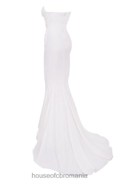 nunti House of CB rochie de mireasa fara bretele drapata ivoire esmee - editie limitata X4F681155