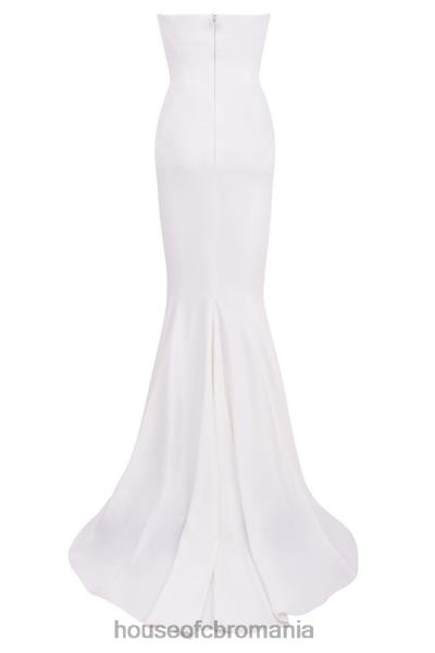 nunti House of CB rochie de mireasa fara bretele drapata ivoire esmee - editie limitata X4F681155