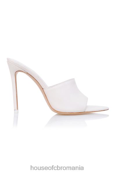 pantofi House of CB andromeda mulet cu vârf din piele albă X4F681111