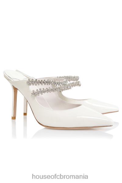 pantofi House of CB catâri împodobiți cu cristal lacuit glacier ivory X4F681094
