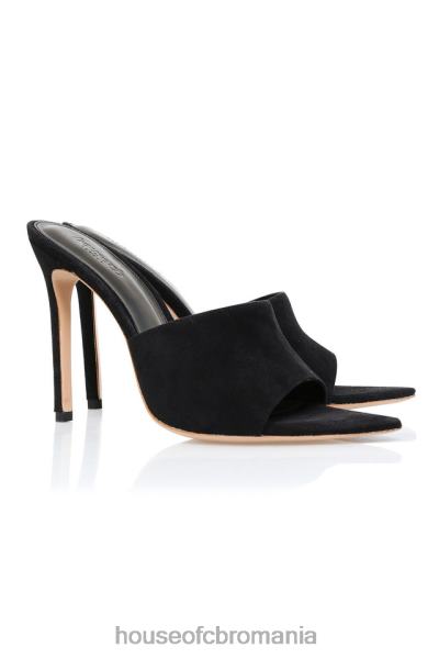 pantofi House of CB mule ascuțit andromeda de piele intoarsa neagra X4F681112