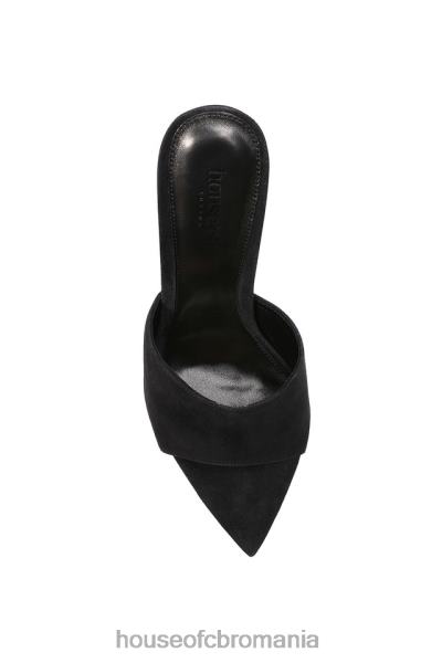 pantofi House of CB mule ascuțit andromeda de piele intoarsa neagra X4F681112