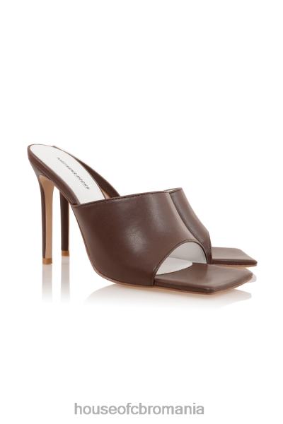 pantofi House of CB stăpână stânci scena de vis ciocolată deget pătrat catâri X4F681075