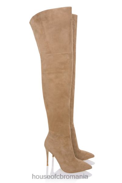 pantofi House of CB cizme extraordinare din piele intoarsa, bronzare X4F681122