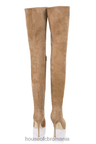 pantofi House of CB cizme extraordinare din piele intoarsa, bronzare X4F681122
