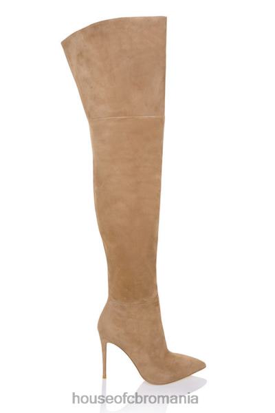 pantofi House of CB cizme extraordinare din piele intoarsa, bronzare X4F681122