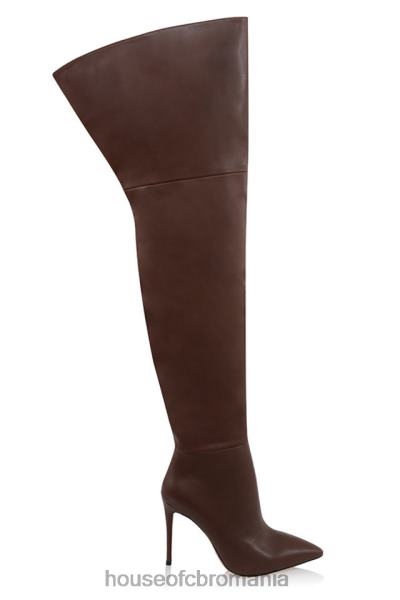 pantofi House of CB cizme lomax ciocolata din piele naturala X4F681084